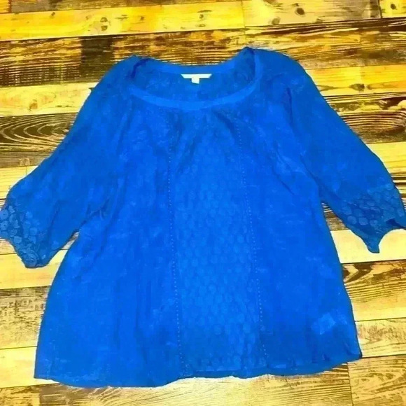 Valerie Stevens 2X blouse with lace details - Picture 1 of 4